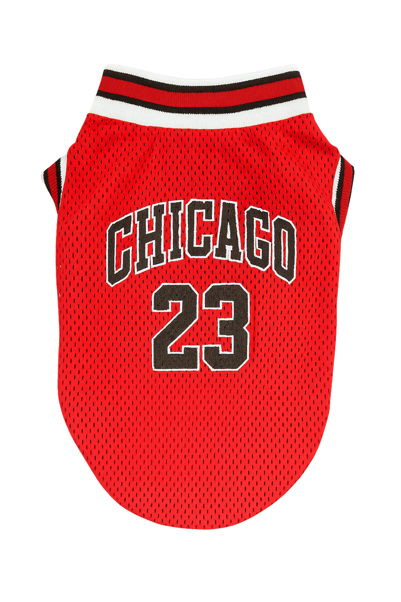 Chicago 23 Basketball Pet Jersey - Red