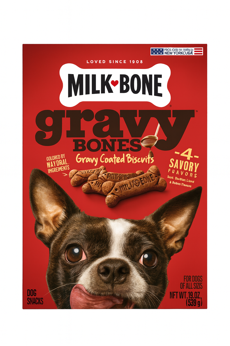 Milk-Bone GravyBones® Dog Treats – Savory Coated Biscuits