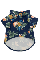 Hawaiian Vibes Dog Shirt – Blue Pineapple Print