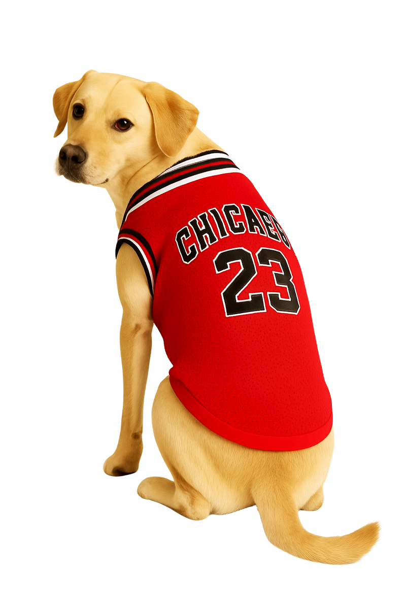 Chicago 23 Basketball Pet Jersey - Red