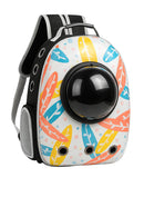 Colorful Capsule Pet Backpack – Travel Carrier with Bubble Window